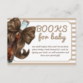 Bottle Bow Baby Shower Book Request エンクロージャーカード (正面)