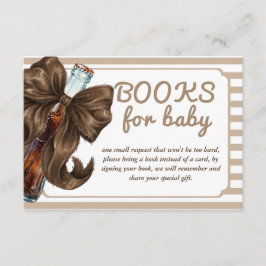 Bottle Bow Baby Shower Book Request エンクロージャーカード