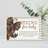 Bottle Bow Baby Shower Book Request エンクロージャーカード (スタンド正面)