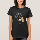 Bottle Prosec Glass Christmas Holiday Good Mood Tシャツ (正面)