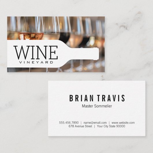 Bottle Silhouette | Wine Tasting Collection 名刺 (正面/裏面)