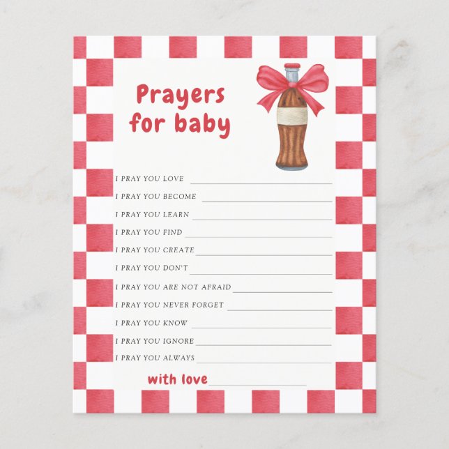 Bottle soda baby shower prayers for baby  (正面)