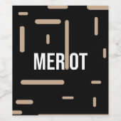 Bottle vine merlot desing ワインラベル (シングルラベル)