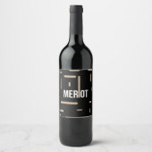 Bottle vine merlot desing ワインラベル (正面)