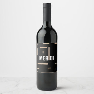 Bottle vine merlot desing ワインラベル