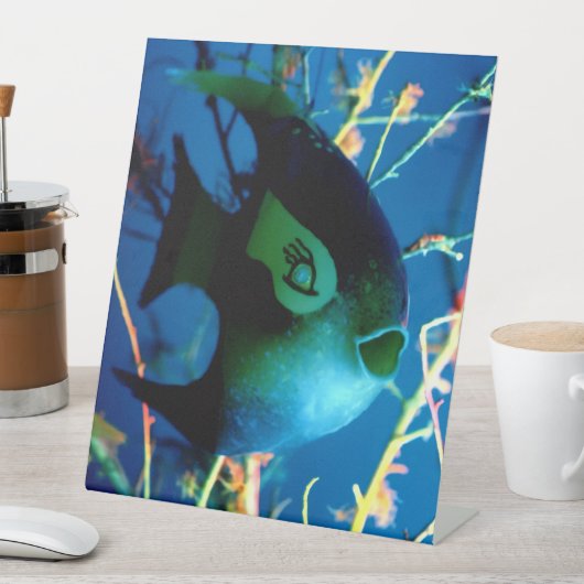 Bottled Fish jGibney The Museum Zazzle 台座サイン (インサイチュ)