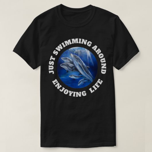 Bottlenose dolphins just swimming tシャツ (デザイン正面)