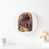 Bottles At A Cave ラージ壁時計 (ホーム)