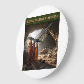 Bottles Beside A Cave ラージ壁時計 (傾斜)