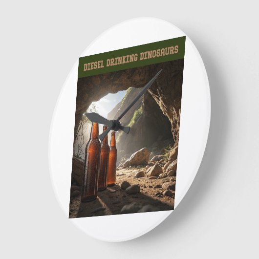 Bottles Beside A Cave ラージ壁時計 (傾斜)