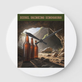 Bottles Beside A Cave ラージ壁時計