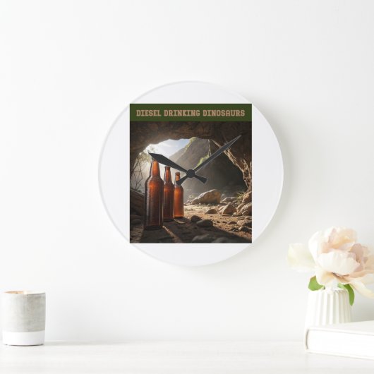 Bottles Beside A Cave ラージ壁時計 (ホーム)