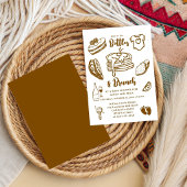 Bottles & Brunch Doodle Boy Baby Shower  招待状