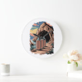 Bottles Near A Cave Entrance  ラージ壁時計 (ホーム)