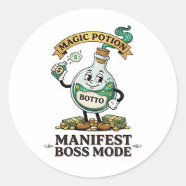 Botto マニフェスト ボスモード レトロ 1930年代 カートゥーン ポーション ラウンドシール