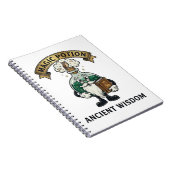 Botto Ancient Wisdom Wizard Magic Potion Owl Retro ノートブック (右側)