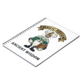 Botto Ancient Wisdom Wizard Magic Potion Owl Retro ノートブック (左側)