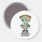 Botto Born Lucky Magic Potion Retro Cartoon Mascot マグネット (正面/裏面)