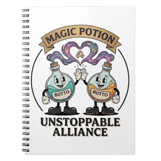 Botto Brand Unstoppable Alliance Retro Magic Potio ノートブック (正面)