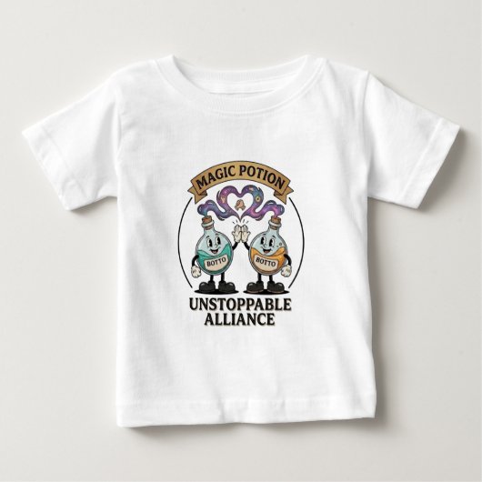 Botto Brand Unstoppable Alliance Retro Magic Potio ベビーTシャツ (正面)
