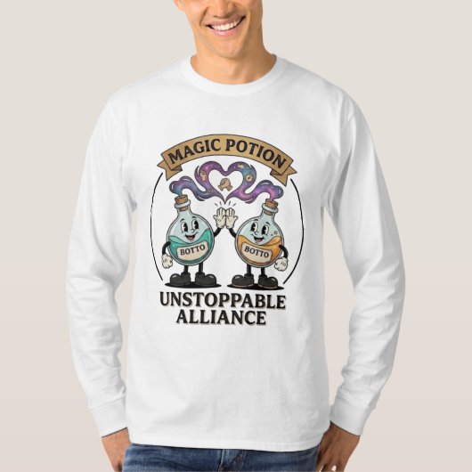 Botto Brand Unstoppable Alliance Retro Magic Potio Tシャツ (正面)