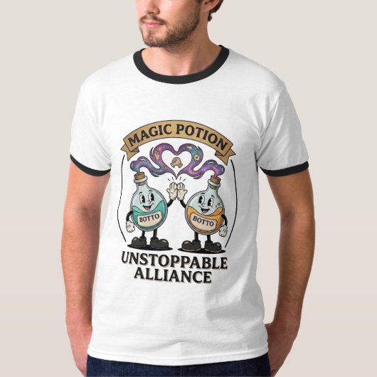 Botto Brand Unstoppable Alliance Retro Magic Potio Tシャツ (正面)