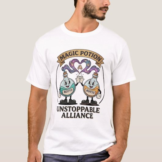 Botto Brand Unstoppable Alliance Retro Magic Potio Tシャツ (正面)