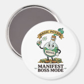 Botto Manifest Boss Mode Retro 1930s Cartoon Potio マグネット (正面/裏面)