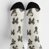 Bottom Lands Camo Coquette Bow for Women Deer Hunt ソックス (上部)