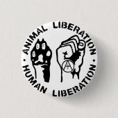 Bottom libertação animal 缶バッジ (正面)