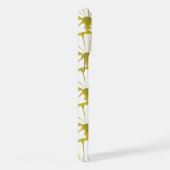 Bottom Monogram Name Green Vintage Pattern iPhoneケース (右側面)