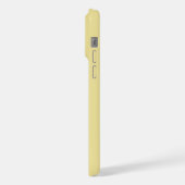 Bottom Monogram Name Light Yellow Minimalist iPhoneケース (左側面)