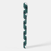 Bottom Monogram Name Sea Green Vintage Flowers iPhoneケース (右側面)