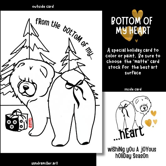 BOTTOM OF MY HEART チャウ ホリデー カード