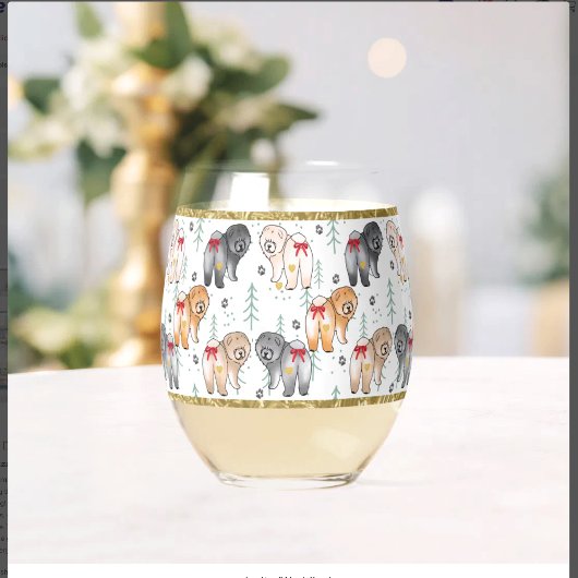 BOTTOM OF MY HEART 5 chow colors ステムなしワイングラス