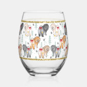 BOTTOM OF MY HEART 5 chow colors ステムなしワイングラス (裏面)