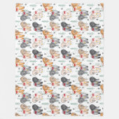 BOTTOM OF MY HEART 5 chow colors フリースブランケット (正面)