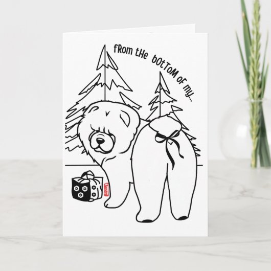 BOTTOM OF MY HEART chow holiday カード (正面)