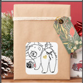 BOTTOM OF MY HEART chow holiday スクエアシール