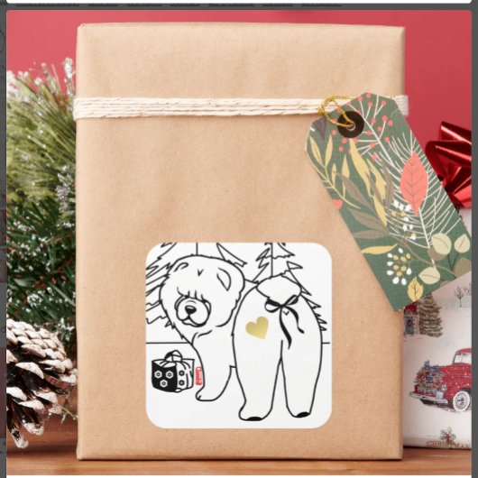 BOTTOM OF MY HEART chow holiday スクエアシール