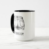 Bottoms Up! Funny White Elephant Gift Christmas マグカップ (正面左)