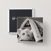 Botton Cat 缶バッジ (正面&裏面)