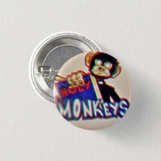 Botton Holy Monkeys 缶バッジ (正面&裏面)