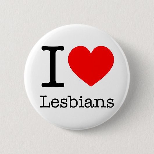 Botton I Love Lesbians 缶バッジ (正面)