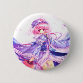 Botton - Yuyuko Saigyouji -Touhou 缶バッジ (正面)