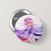 Botton - Yuyuko Saigyouji -Touhou 缶バッジ (正面&裏面)