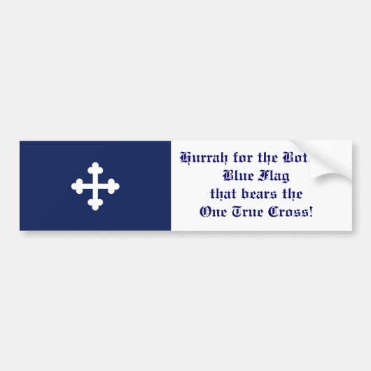 Bottonyの青旗賞、万歳! バンパーステッカー (正面)