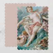Boucher: Venus on the Waves Scalloped Fine Art サンキューカード (正面/裏面)