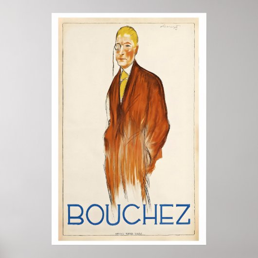 Bouchez メンズファッション ビンテージ広告ポスター ポスター (正面)