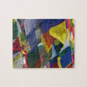 Boudhanath Stupaネパールのチベットの祈りの言葉の旗 ジグソーパズル (横)